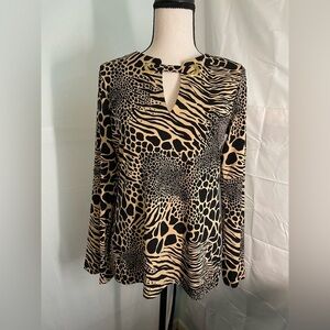 Michael Kors animal print‎ top size small